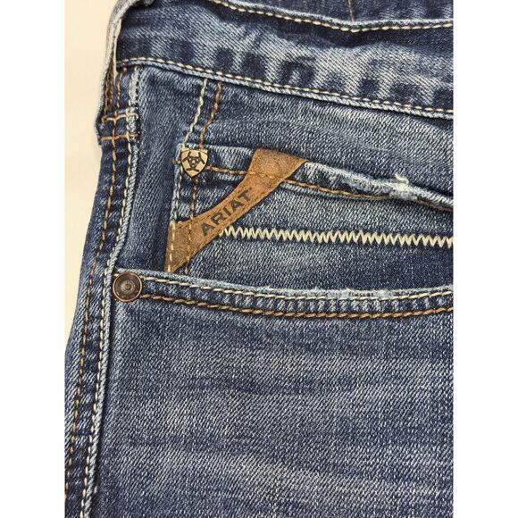 Ariat Denim Men's M4 Low Rise Straight Leg Blue Denim Jeans - Size 38x28.5 - Picture 4 of 9